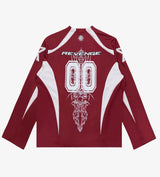 Revenge Double R Moto Jersey Burgundy