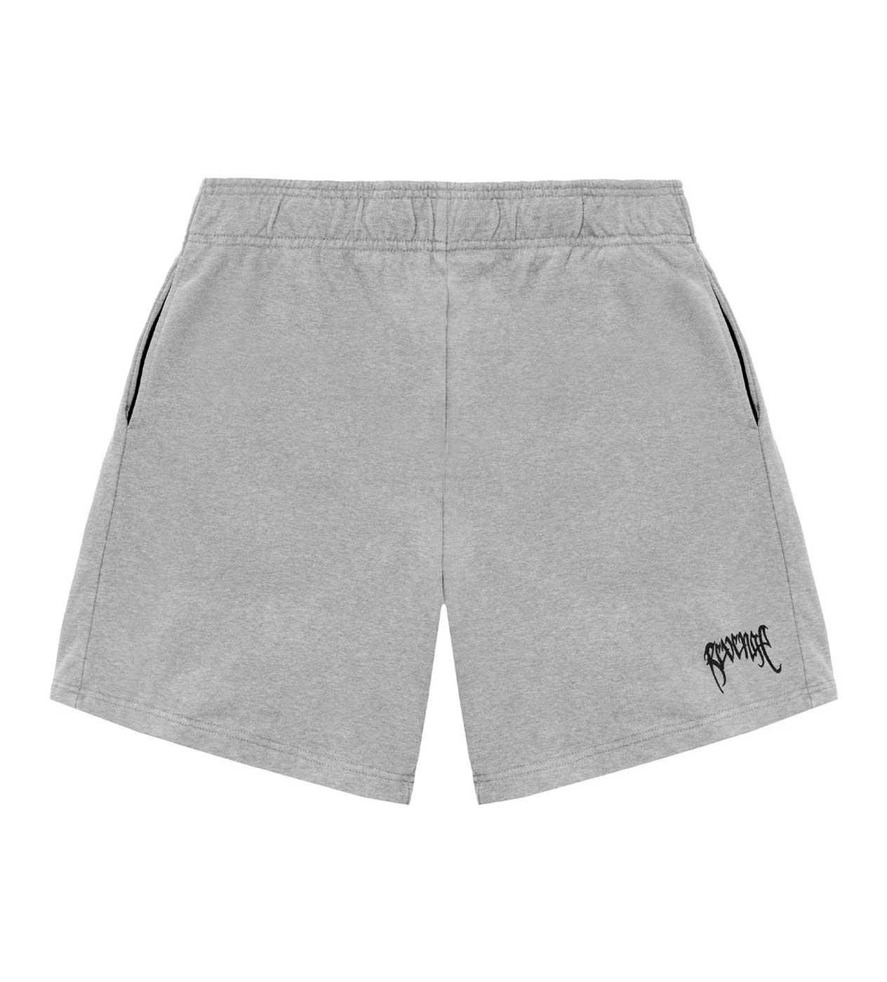 Revenge Embroidered Basics Short Heather Grey front