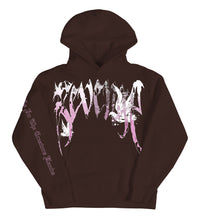 Revenge Graffiti Dove Hoodie Chocolate Brown