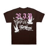 Revenge Graffiti Dove Tee Chocolate Brown Back View