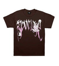 Revenge Graffiti Dove Tee Chocolate Brown Front View