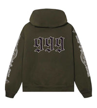 Revenge Graphite Portrait Hoodie Army Green