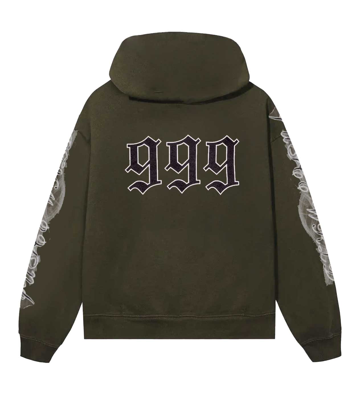 Revenge Graphite Portrait Hoodie Army Green