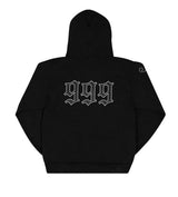 Revenge Graphite Portrait Hoodie Black Back View