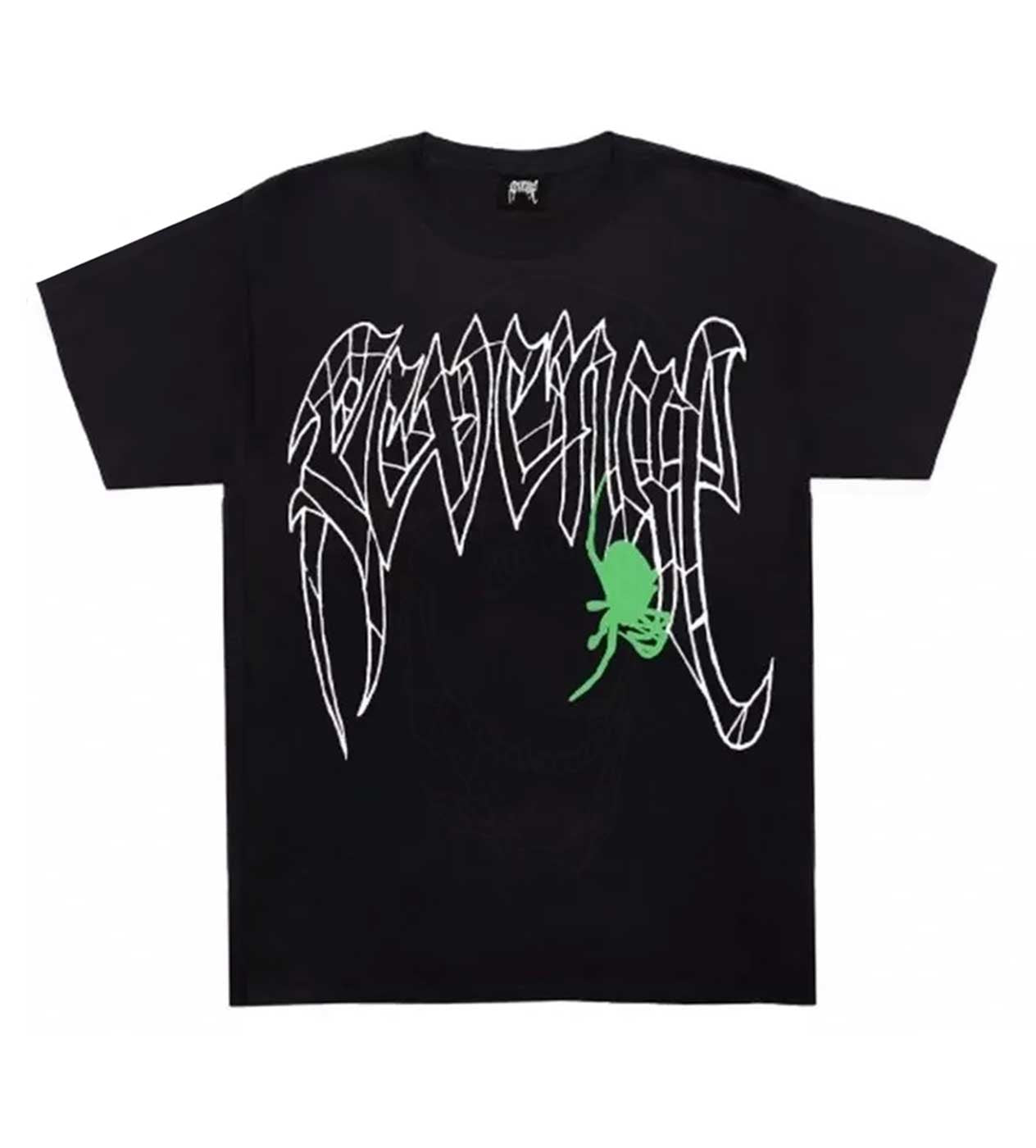 Revenge Green Spider Arch Tee Black front