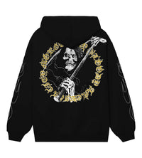 Revenge Grim Reaper Hoodie Black/Yellow back view