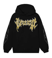 Revenge Grim Reaper Hoodie Black/Yellow front view