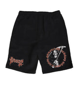 Revenge Grim Reaper Shorts Black/Red front view