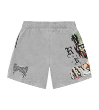 Revenge Paralysis Shorts Heather Grey front view