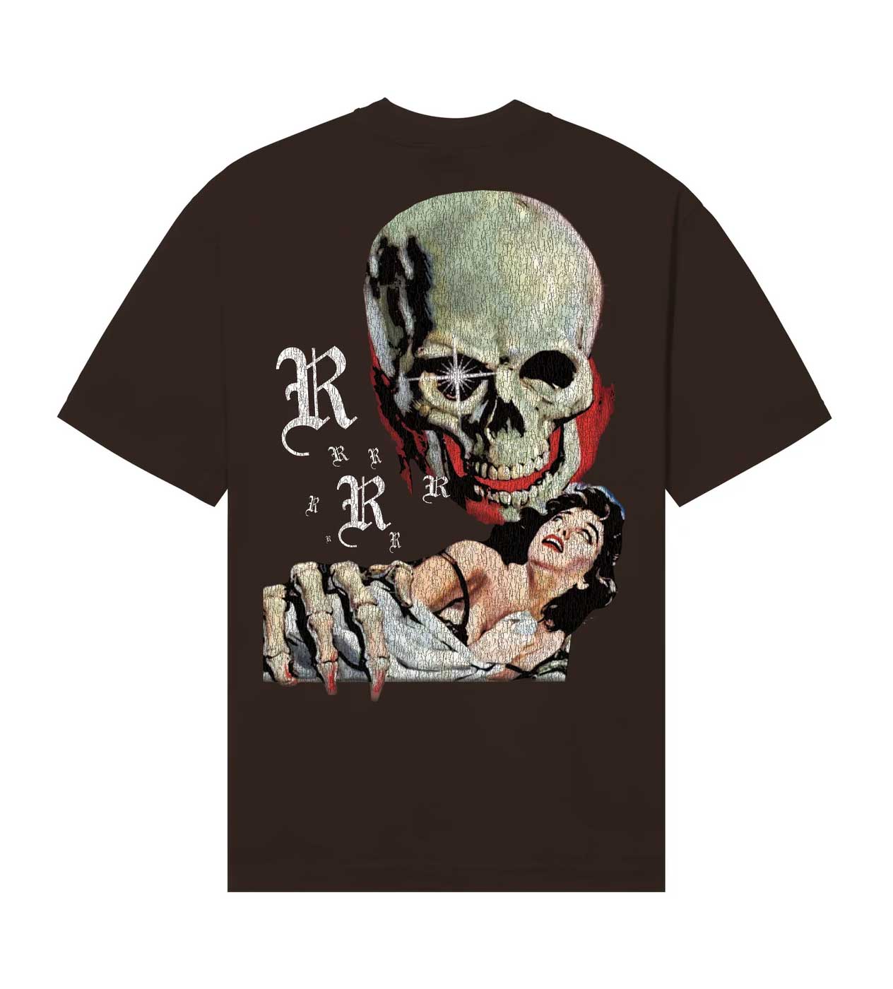 Revenge Paralysis Tee Chocolate Brown back view