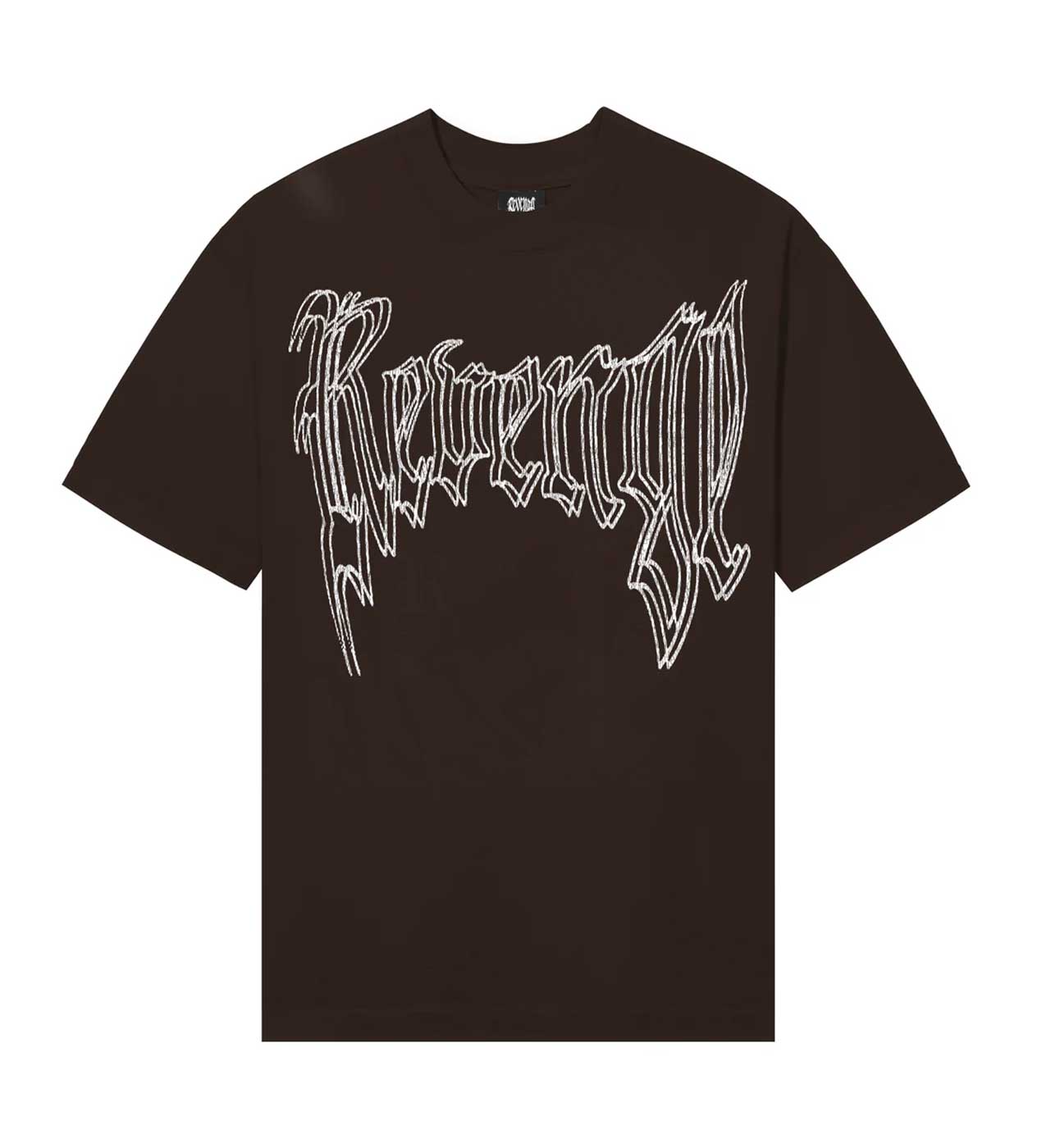 Revenge Paralysis Tee Chocolate Brown front view