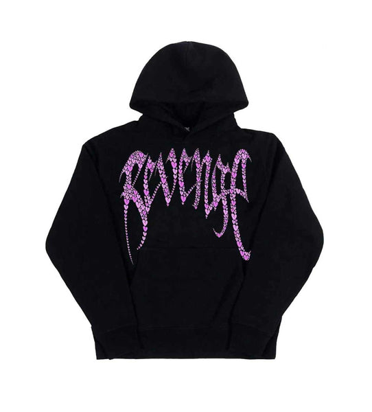 Revenge Pink Broken Heart Hoodie Black Restock AR