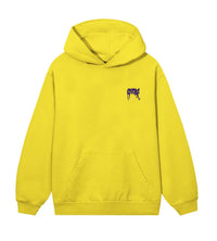 Revenge Purple Embroidered Hoodie Yellow
