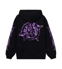 Revenge Purple Lightning Hoodie Black Back View