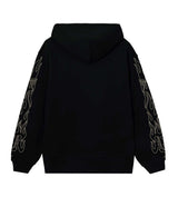 Revenge Skull Flame Hoodie Black