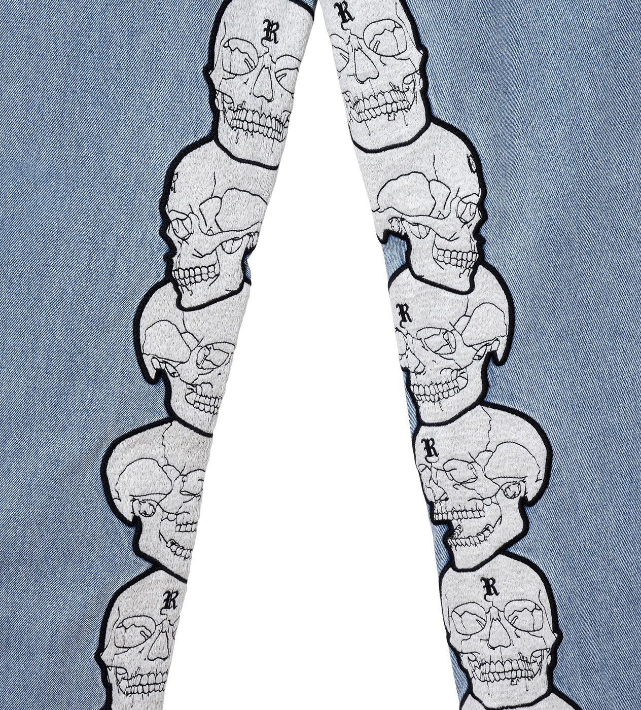 Revenge Skull Patch Denim Pant Indigo – Restock AR