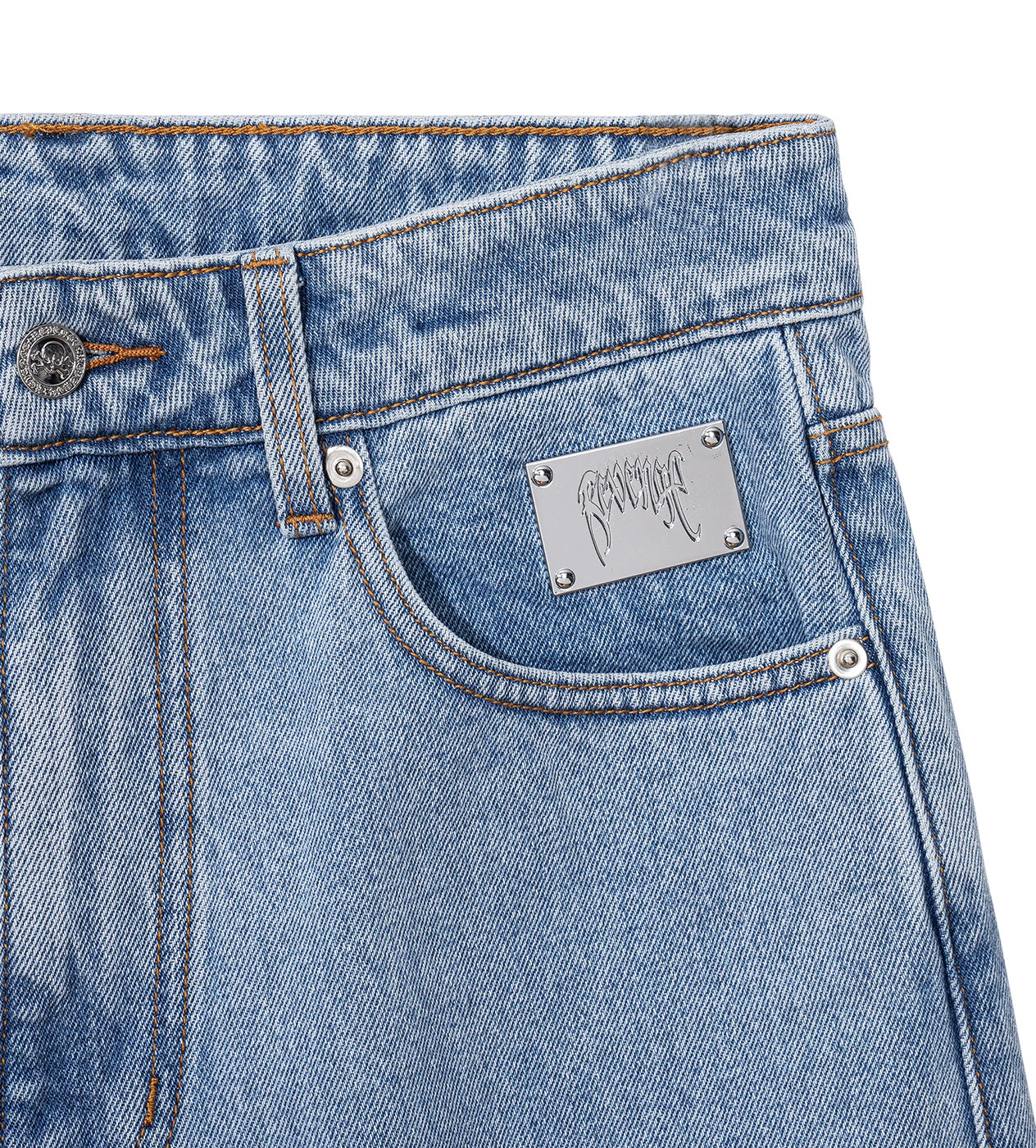 Revenge Skull Patch Denim Pant Indigo – Restock AR