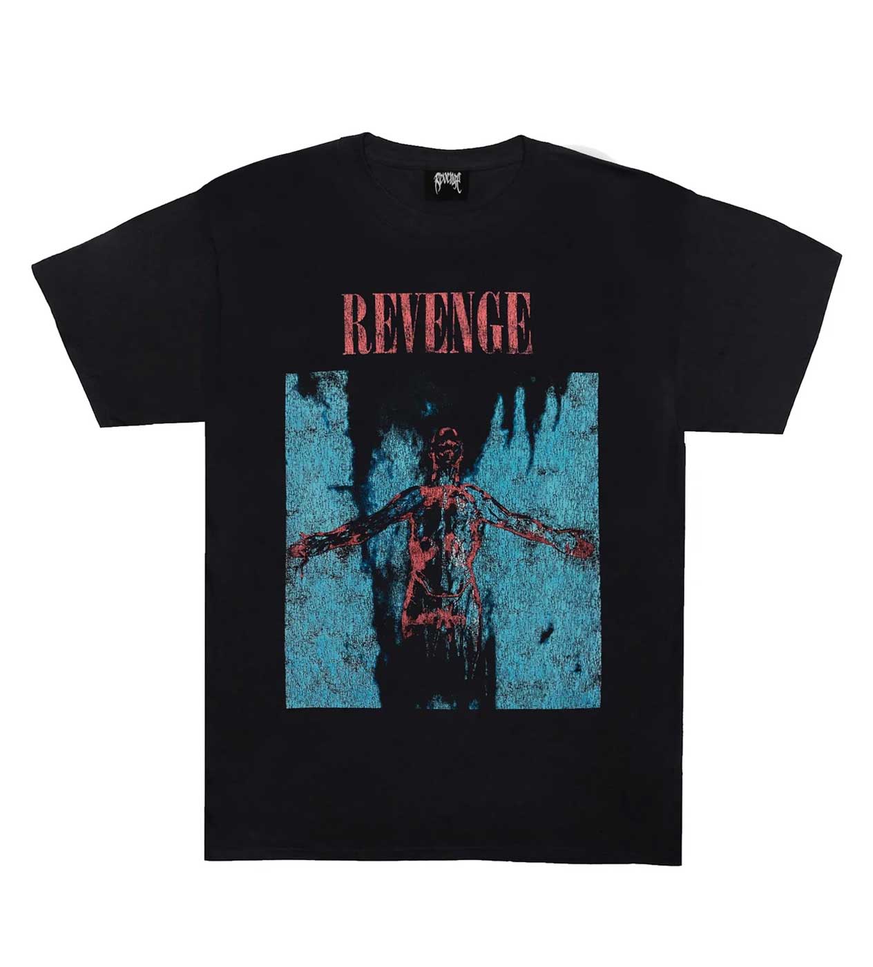 Revenge Sliver Tee Black front view