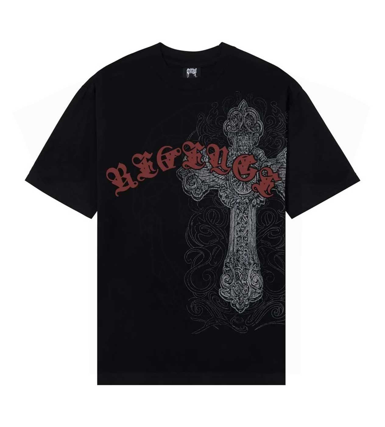 Revenge Spike Cross Tee Black