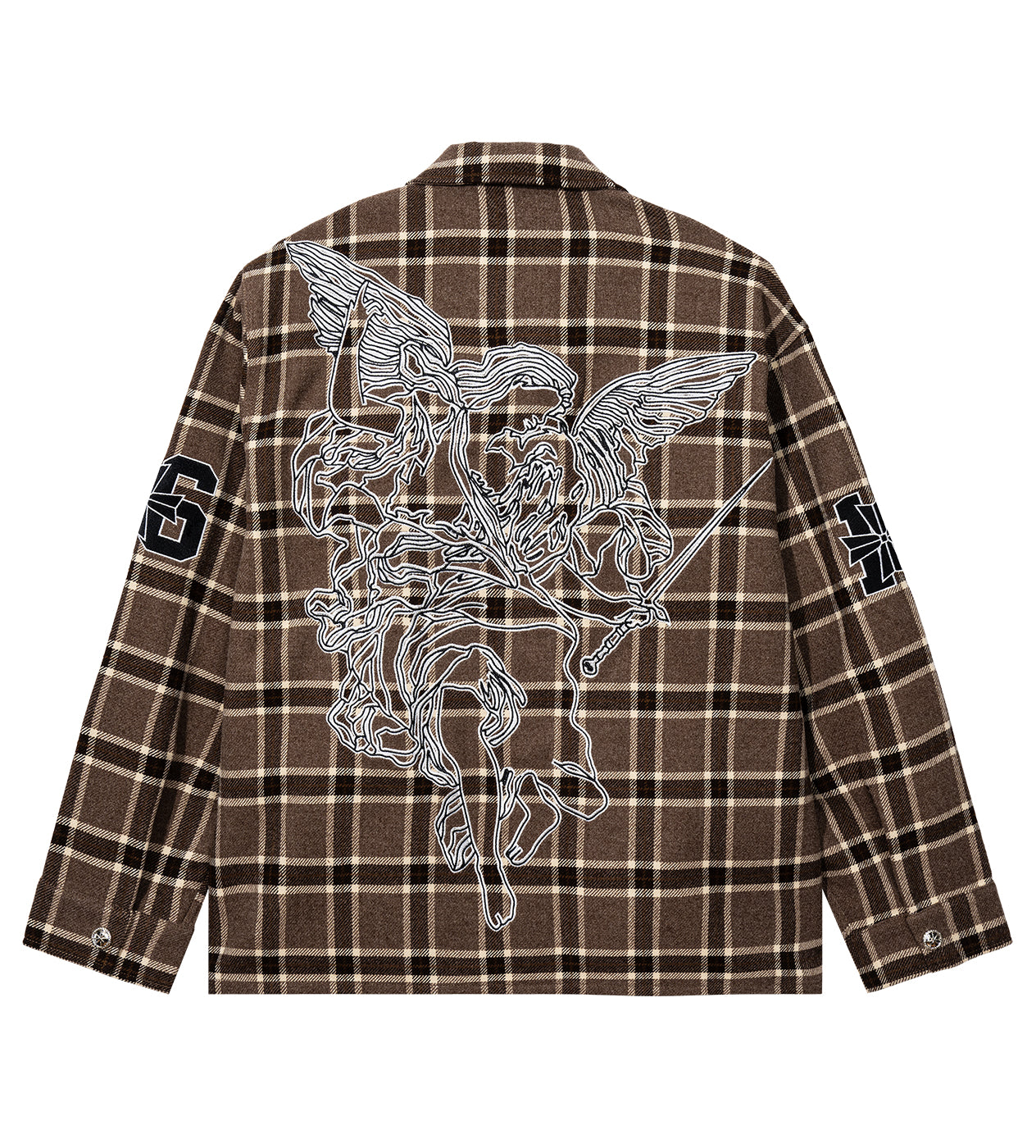 Revenge Valkyrie Embroidered Flannel Brown