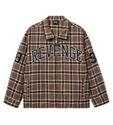 Revenge Valkyrie Embroidered Flannel Brown