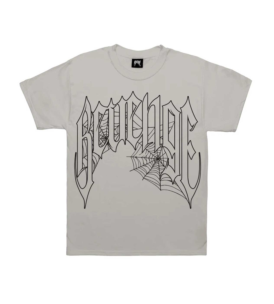 Revenge Web Cross Tee Cement Front View