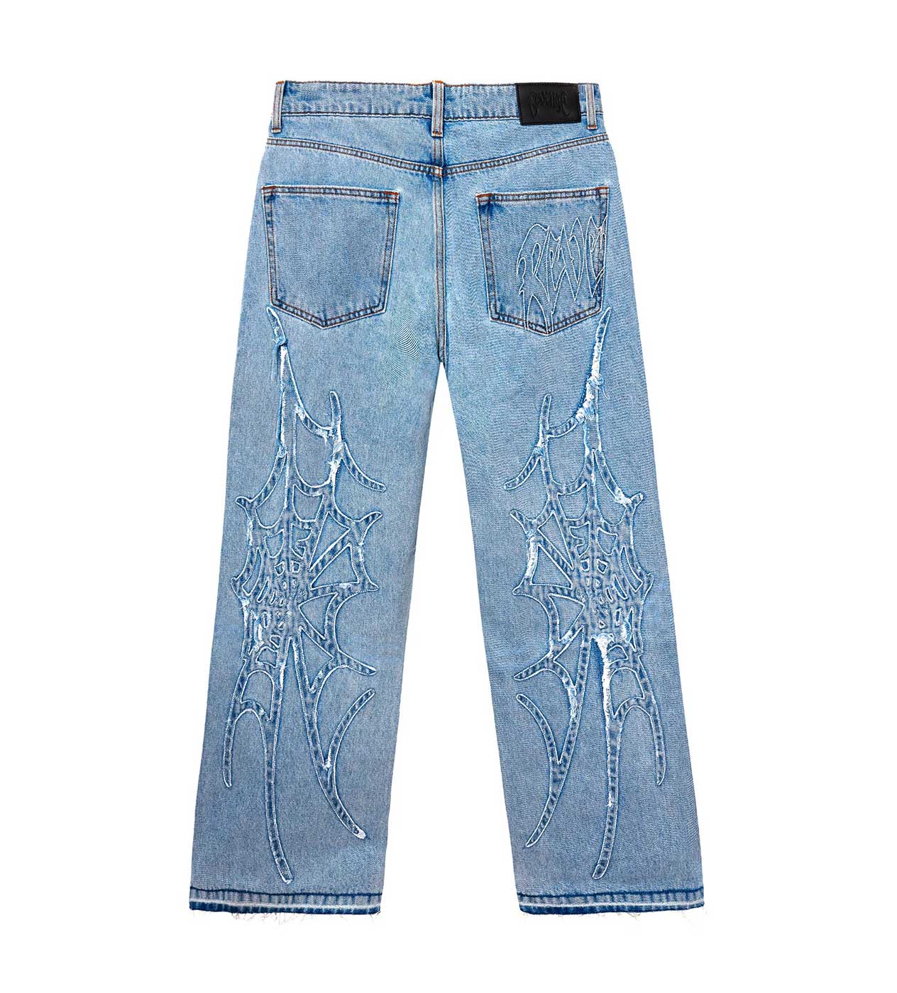 Revenge Web Denim Blue Jeans Back View