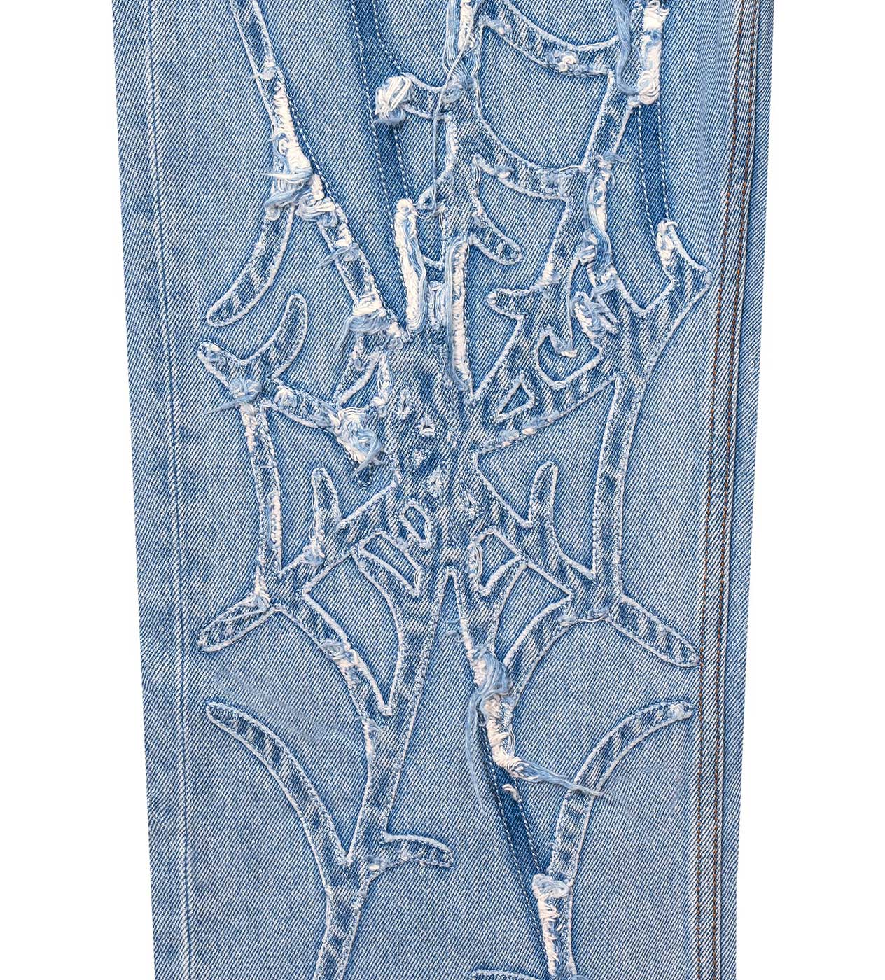 Revenge Web Denim Blue Jeans Front Leg