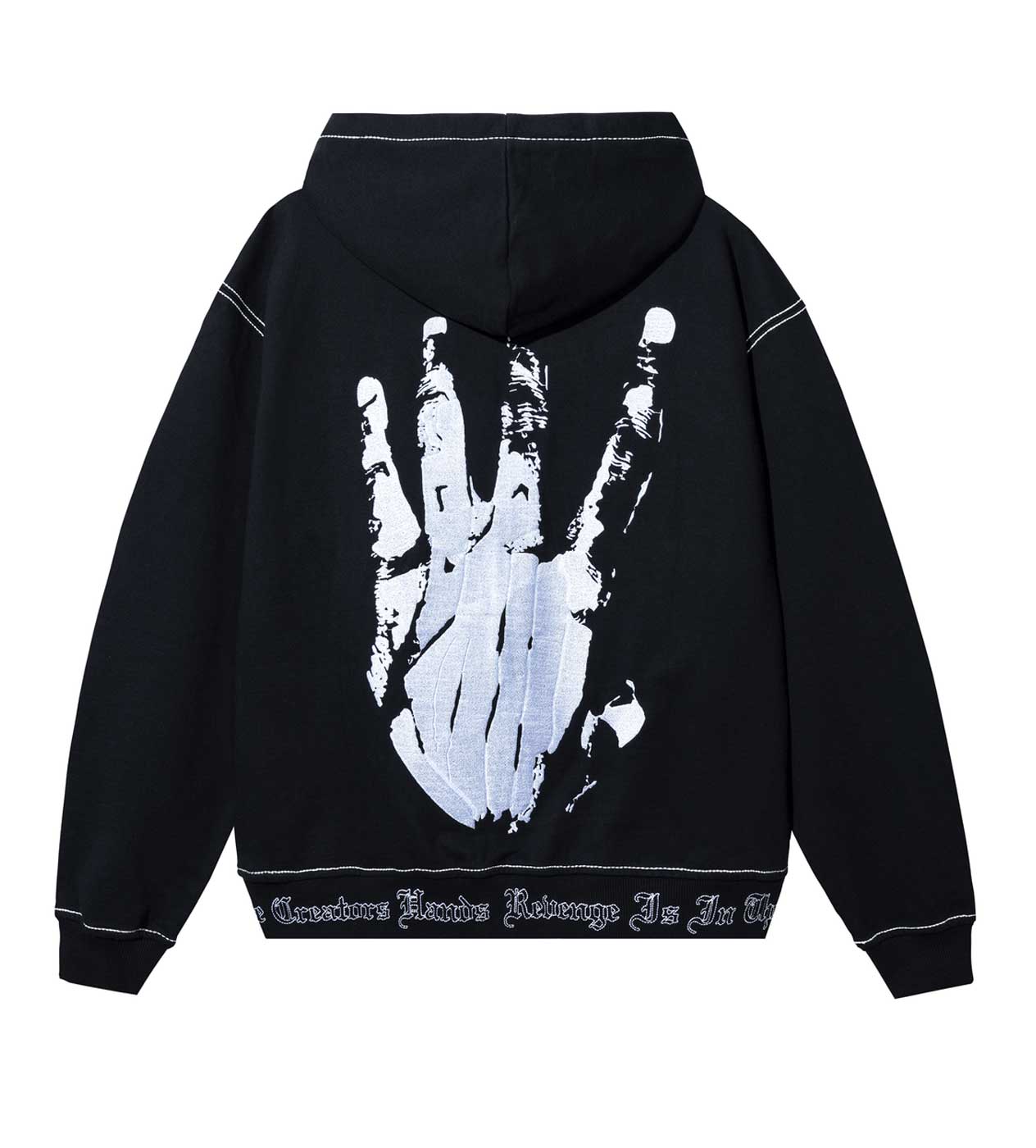 Revenge Xxxtentacion Kill Contrast Zip Up Hoodie Black