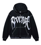 Revenge Xxxtentacion Kill Contrast Zip Up Hoodie Black