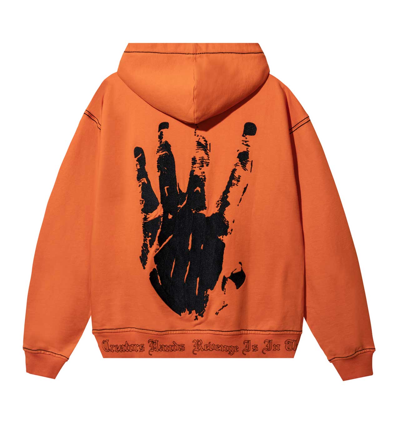 Revenge Xxxtentacion Kill Contrast Zip Up Hoodie Orange