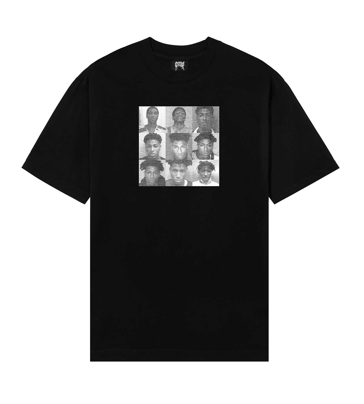 Revenge YB Mugshot Tee Black front view