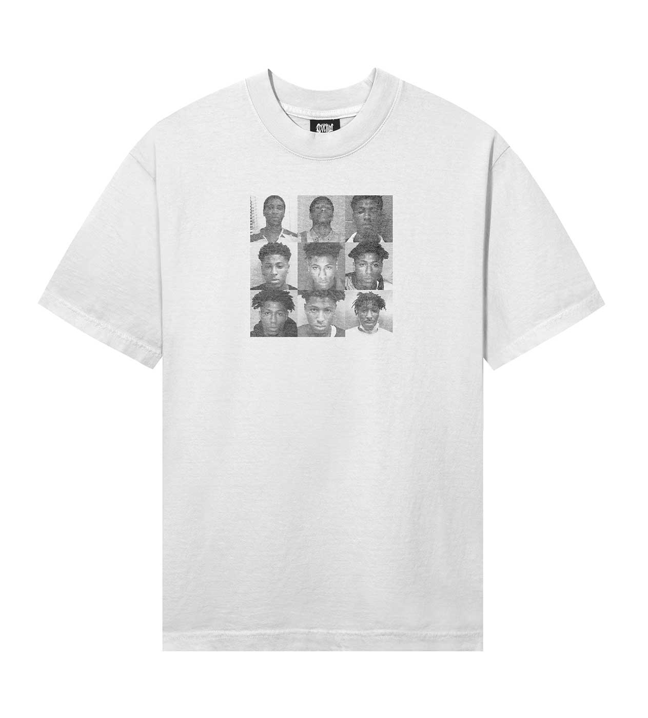 Revenge YB Mugshot Tee Cement front view