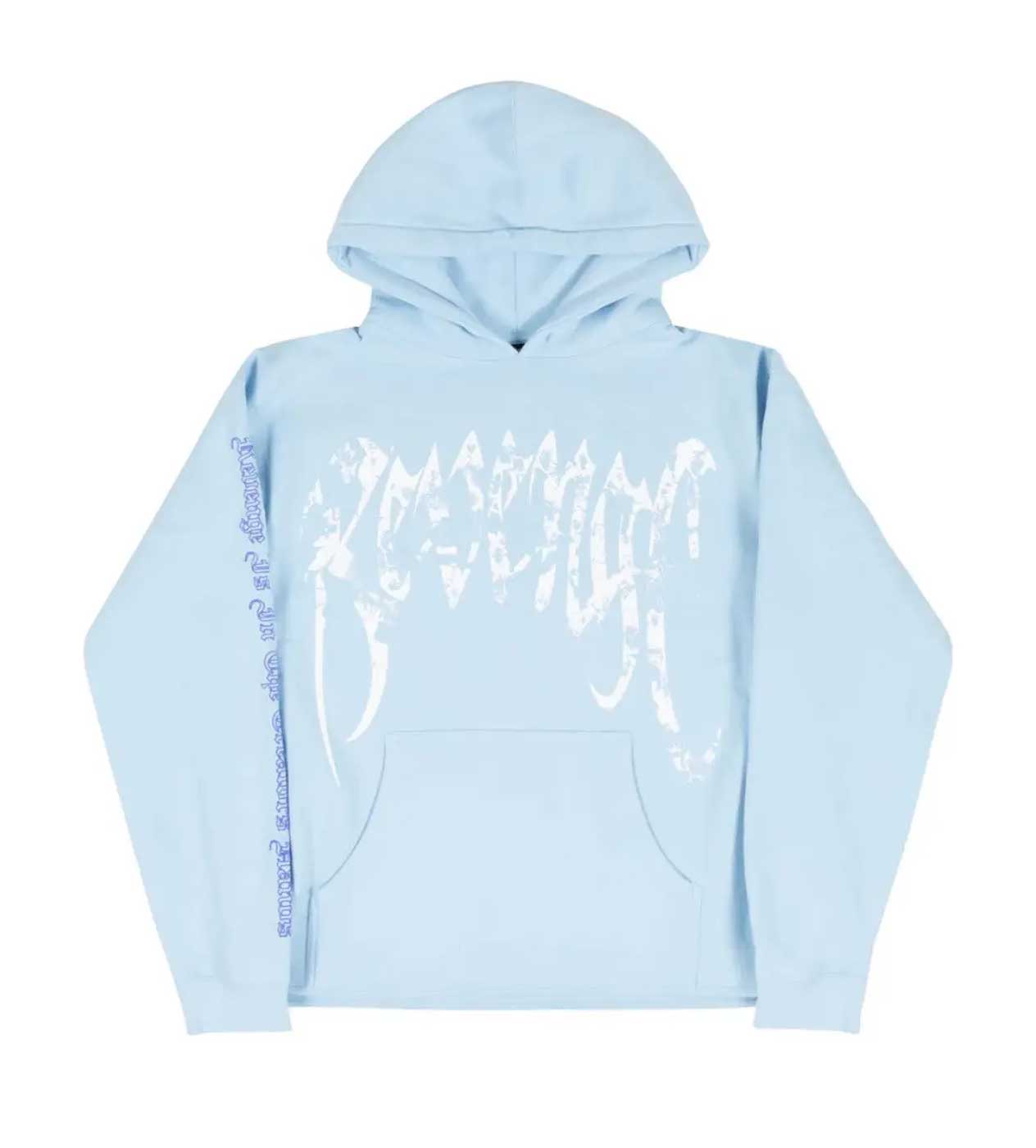 Revenge x Juice Wrld Collage Hoodie Light Blue