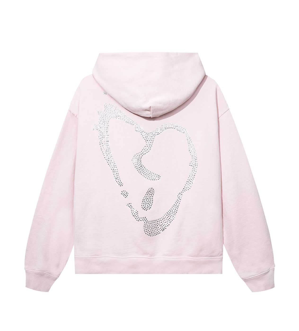 Revenge x Xxxtentacion Heartbreak Bejeweled Hoodie Baby Pink