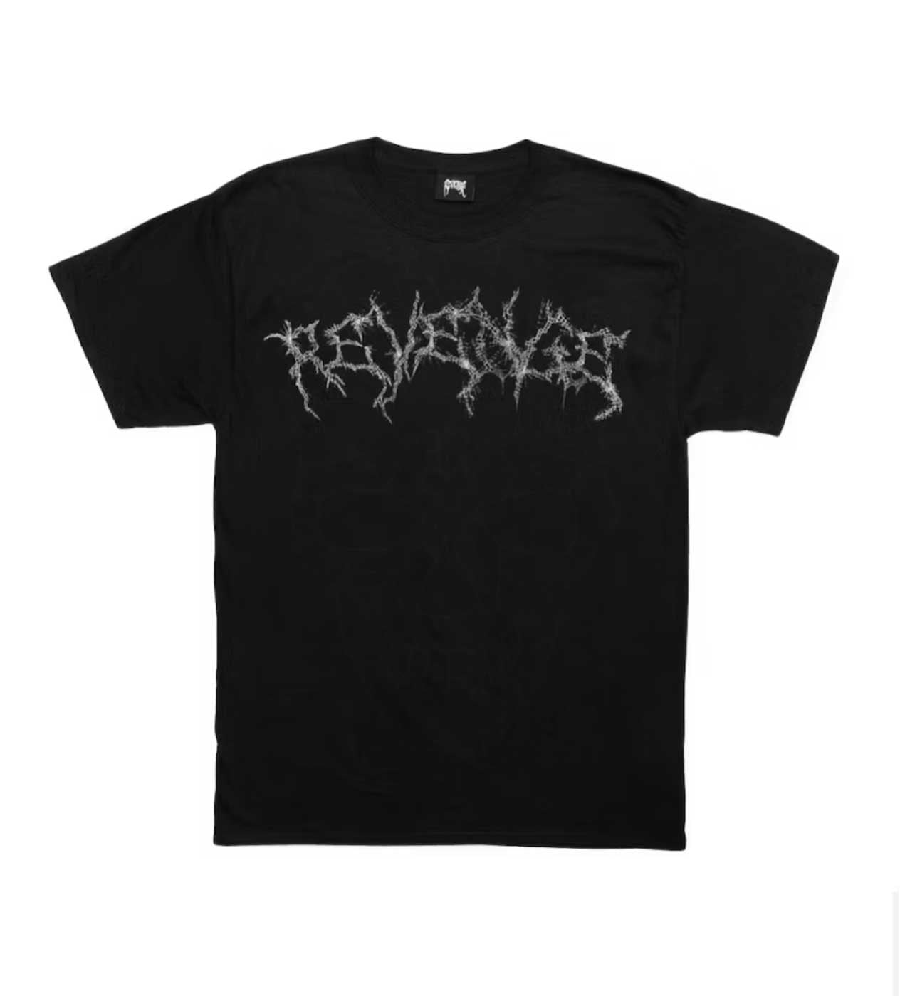 Revenge Spider Lightning Tee Black Front View