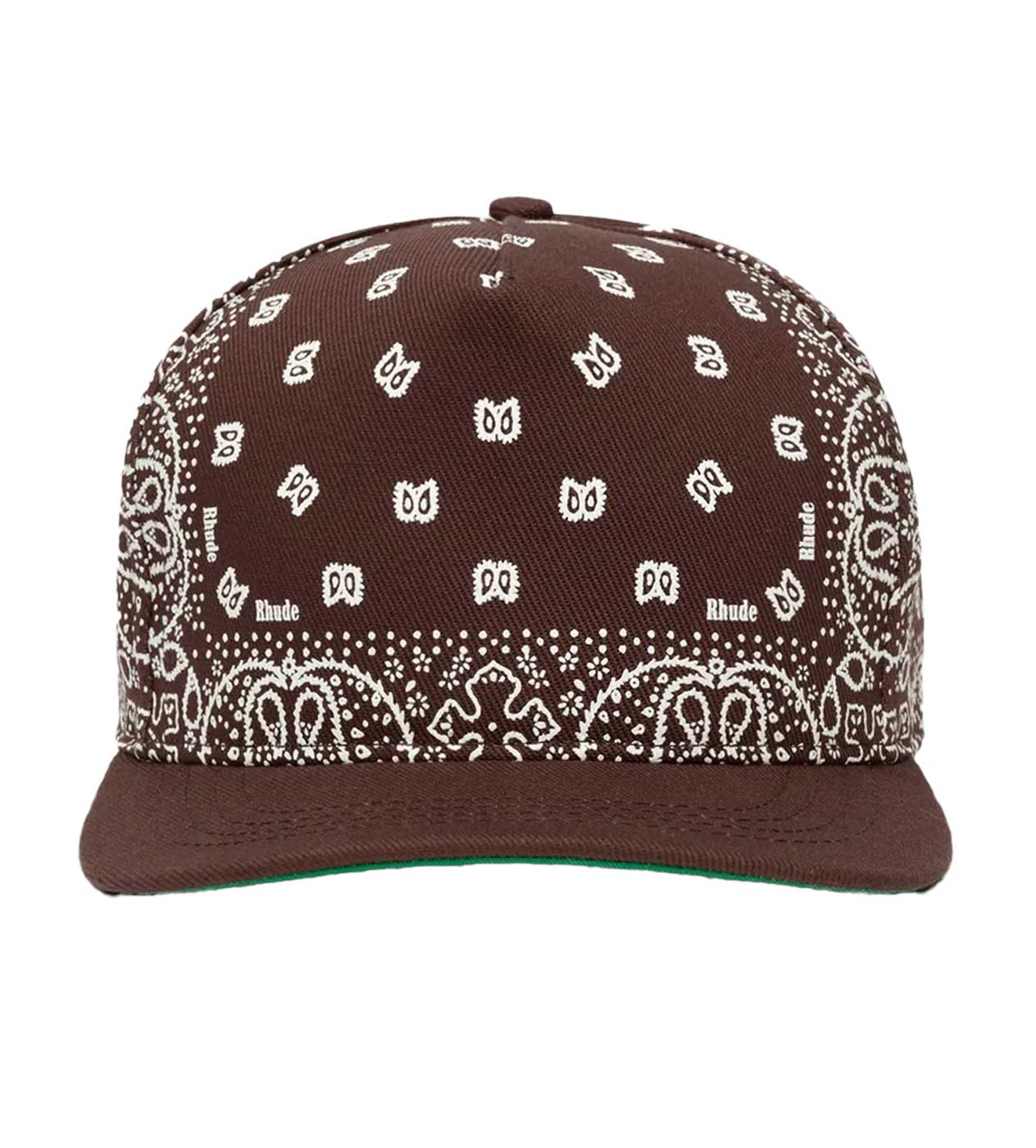 Rhude Bandana Canvas Hat Brown/White