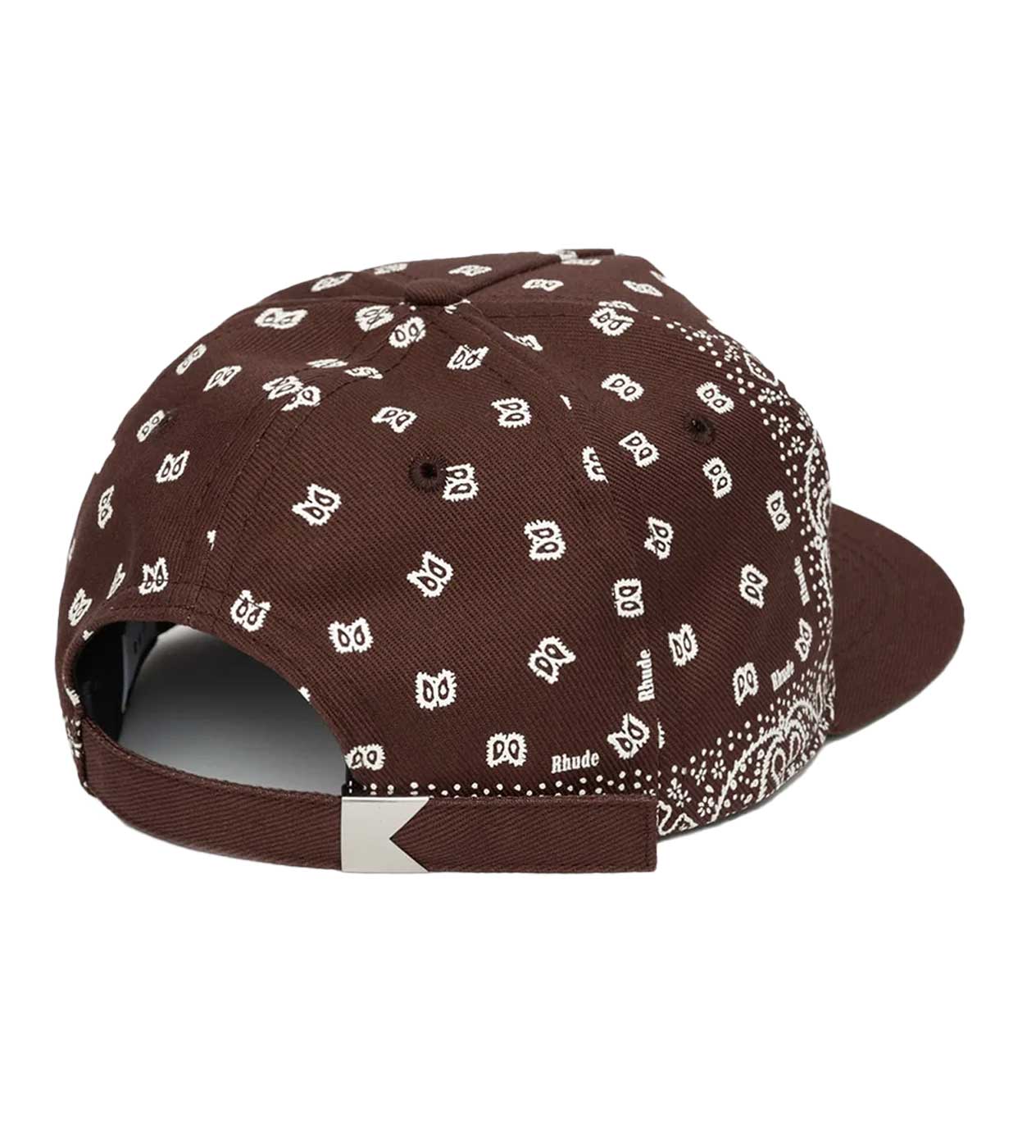 Rhude Bandana Canvas Hat Brown/White