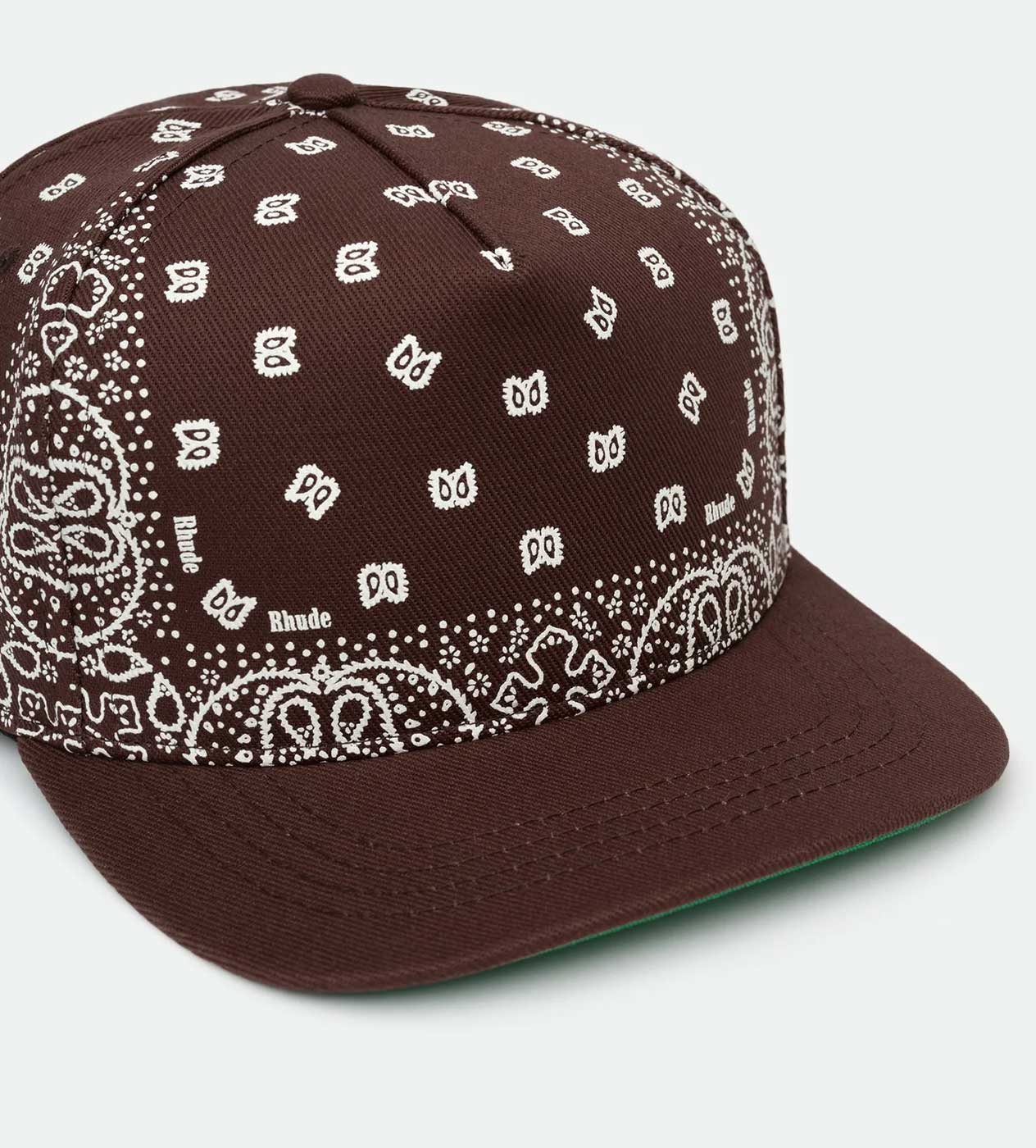 Rhude Bandana Canvas Hat Brown/White