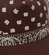 Rhude Bandana Canvas Hat Brown/White