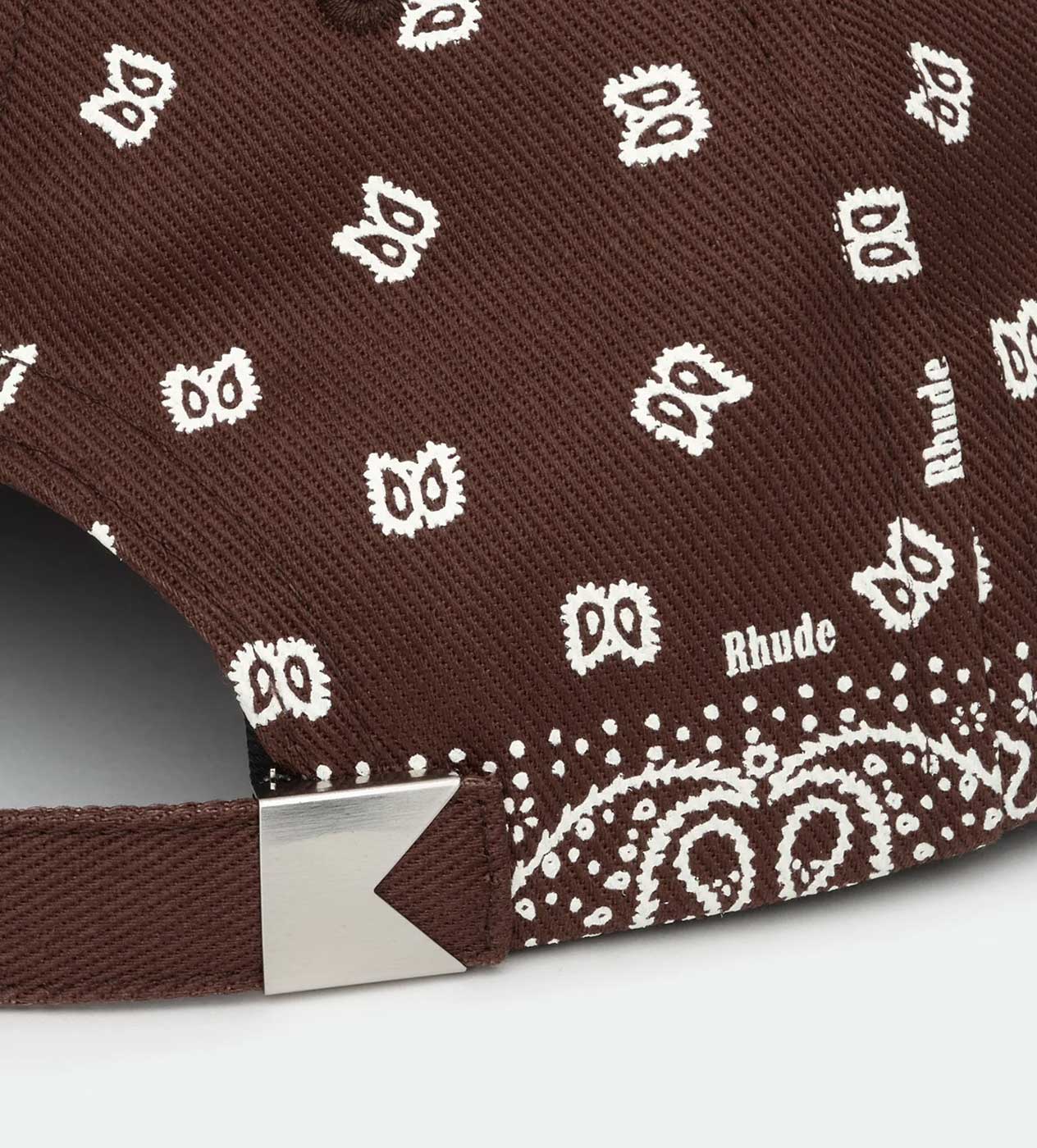 Rhude Bandana Canvas Hat Brown/White