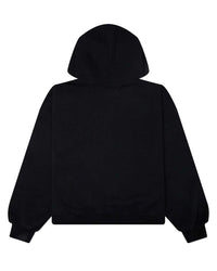 Rhude Eagle Pass Zip Up Hoodie black, plain black hoodie, back view