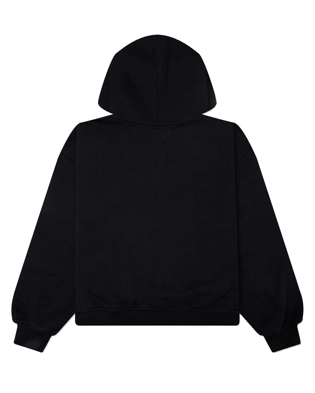 Rhude Eagle Pass Zip Up Hoodie black, plain black hoodie, back view