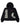 Rhude Eagle Pass Zip Up Hoodie black, zip hoodie with vertical cream Rhude lettering and an eagle graphic, front view