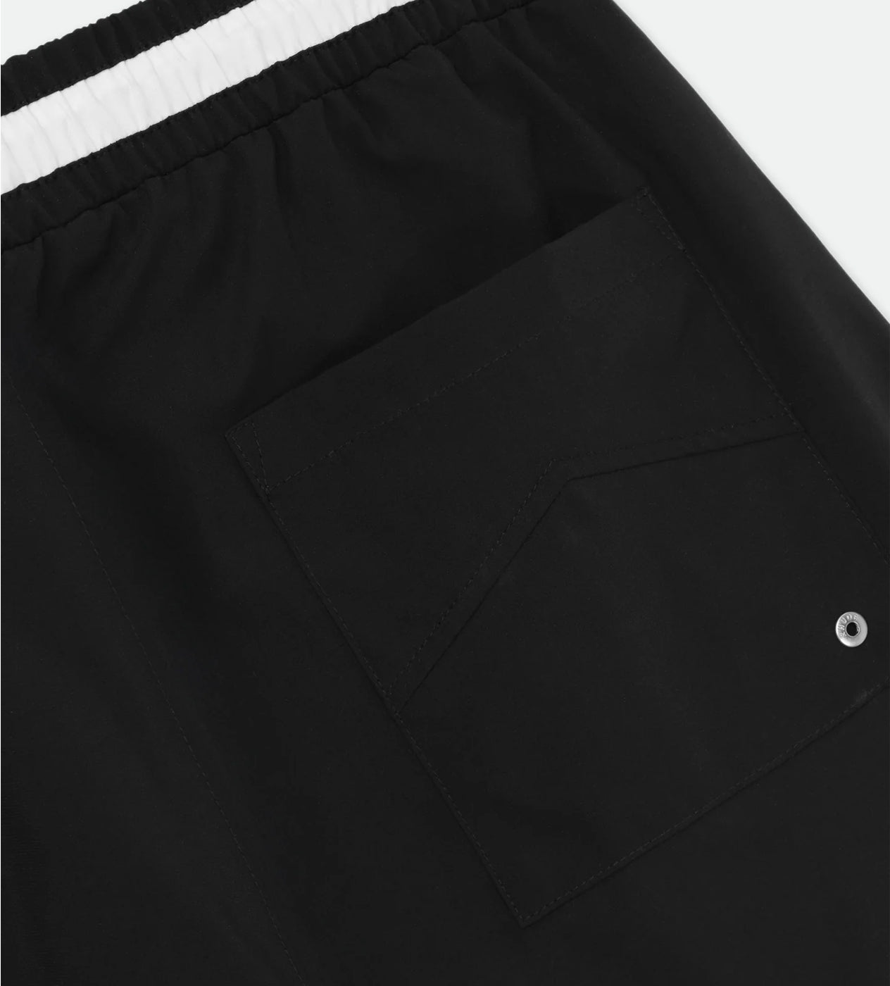 Rhude Logo Basketball Swim Shorts Black/White/Blue