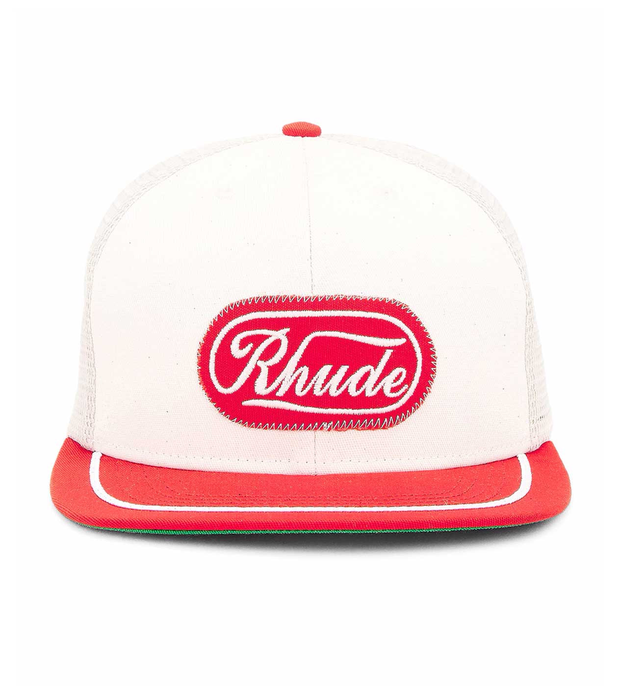 Rhude Patch Trucker Hat Off-White/Red