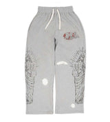 Righteous 3:16 Distressed Sweats Grey