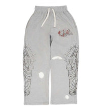 Righteous 3:16 Distressed Sweats Grey