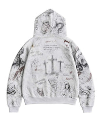Righteous Fear No Evil Hoodie Grey