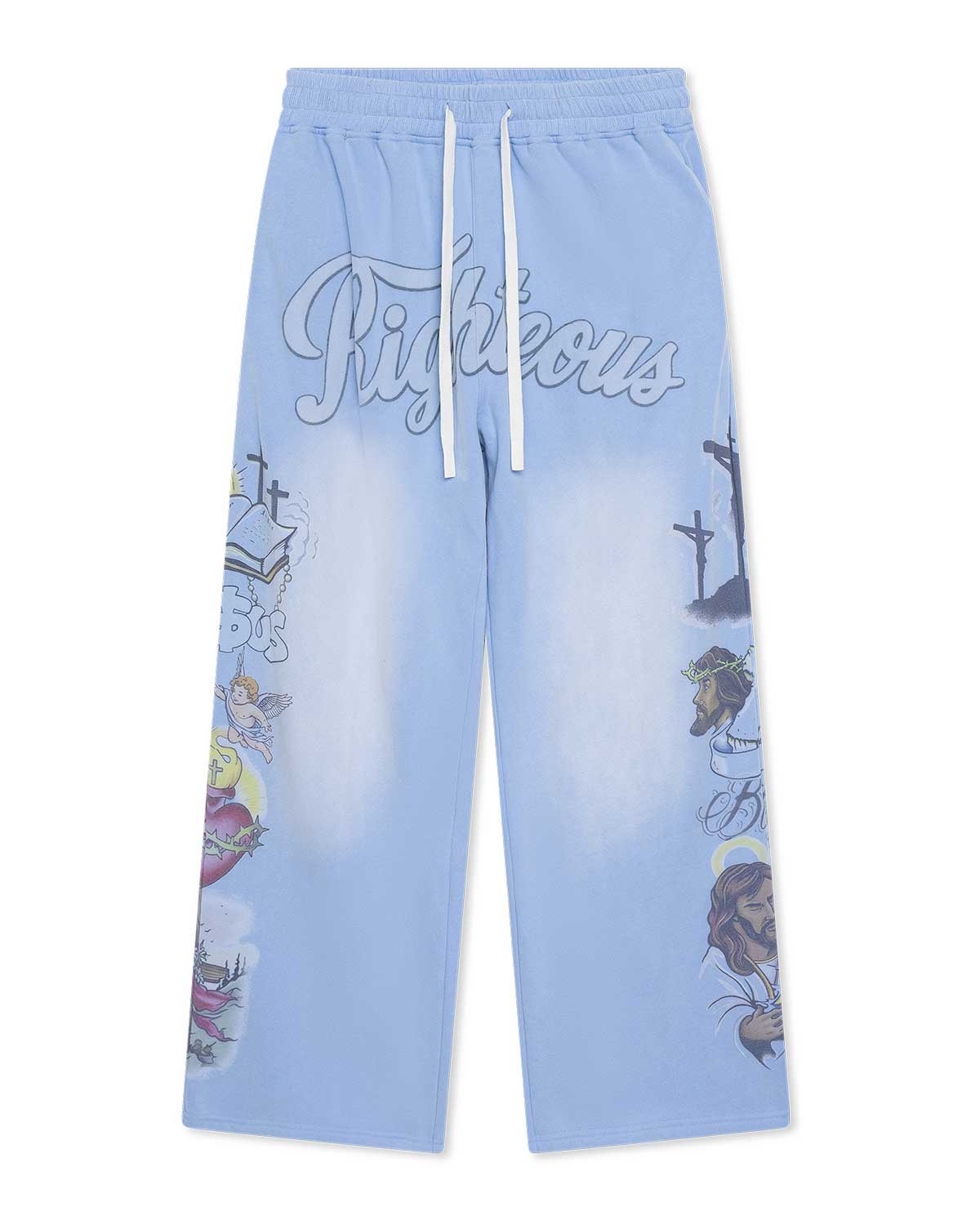 Righteous Jesus Sweatpants Blue